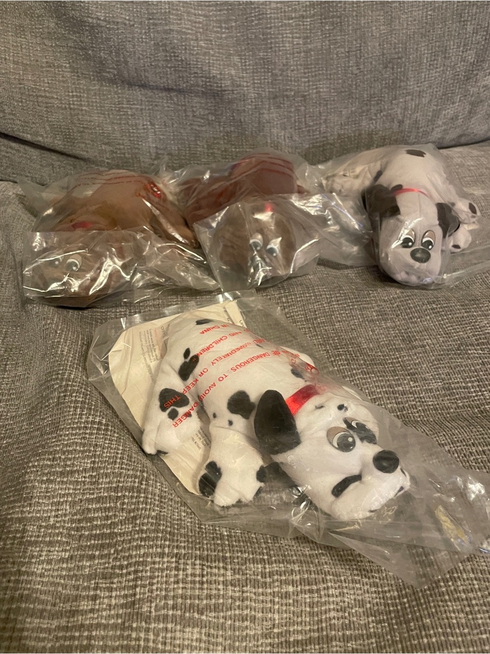 NOS Vintage Pound Puppies Dog Plush Lot of FOUR